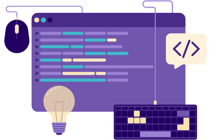 Software Programming Lines  Illustration