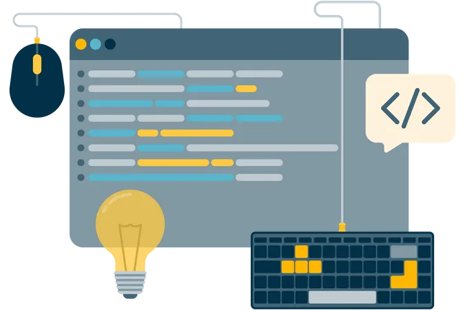 Software Programming Lines  Illustration