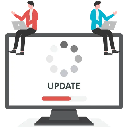 Software upgrade and installation program  Illustration