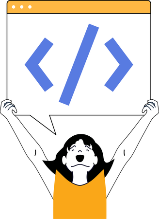 Softwareprogrammierer arbeitet an der Programmierung von Webseiten  Illustration