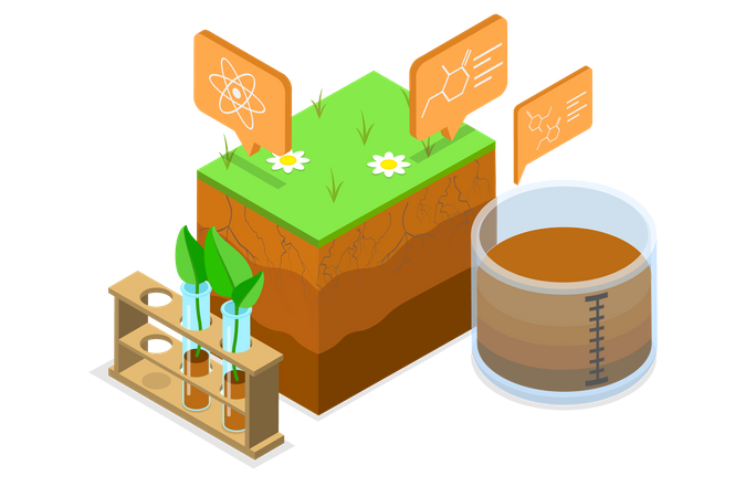 Soil analysis  Illustration