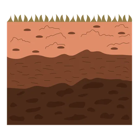 Soil Layers Vector Illustration In Flat Style With Natural Resource Theme Editable Vector Illustration Illustration