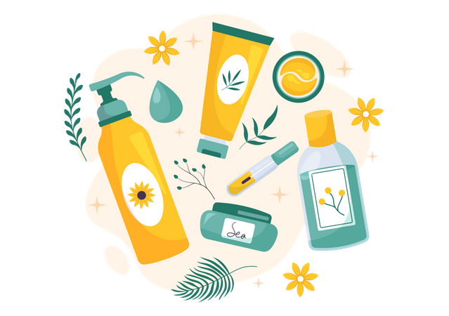 Soins de la peau à base de plantes  Illustration