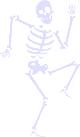 Soirée dansante squelette  Illustration