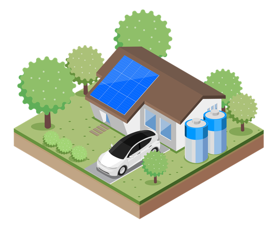 Solar cell panel  Illustration