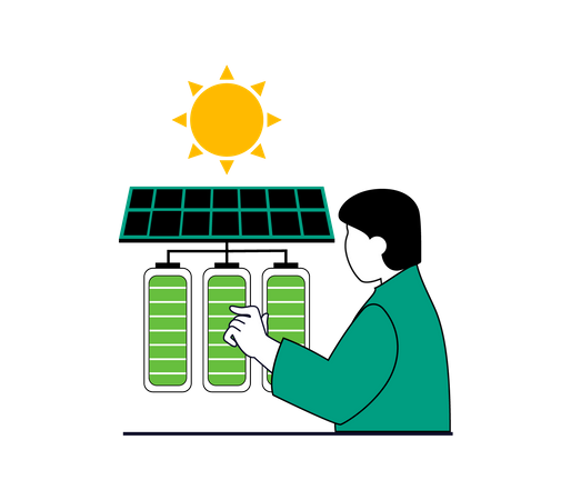 Solar charging  Illustration