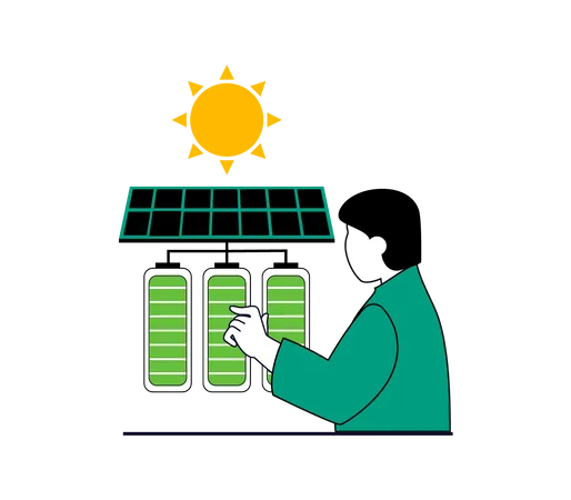 Solar charging  Illustration