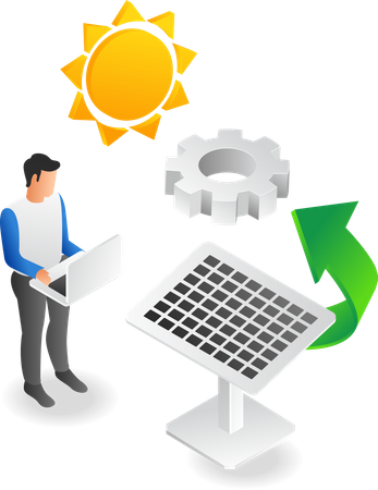 Solar energy  Illustration