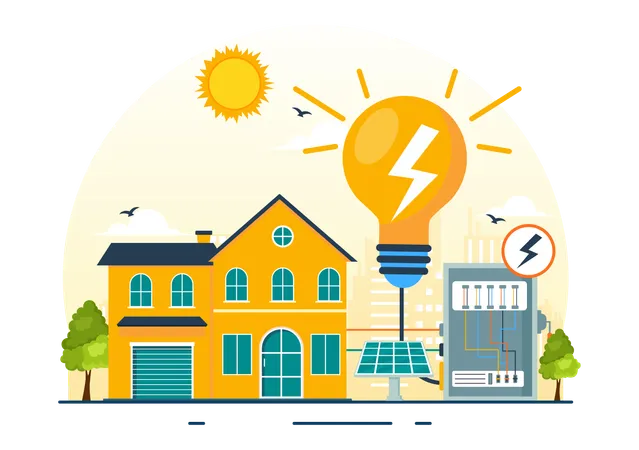 Solar Energy  Illustration