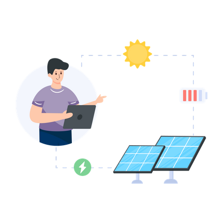 Solar Energy  Illustration