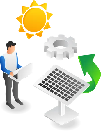 Solar energy  Illustration