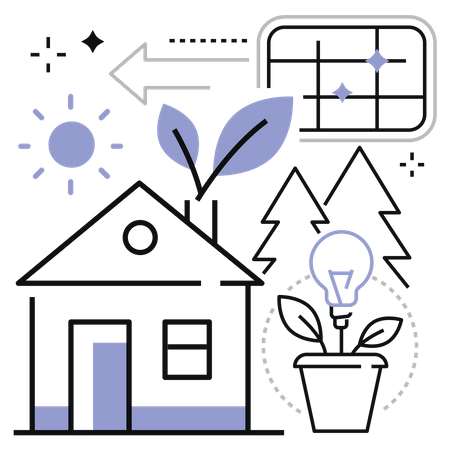 Solar energy  Illustration