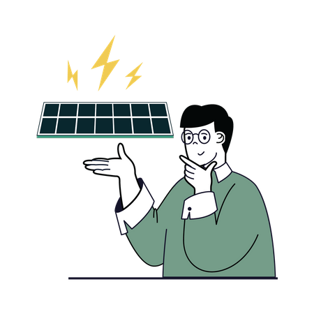 Solar energy  Illustration