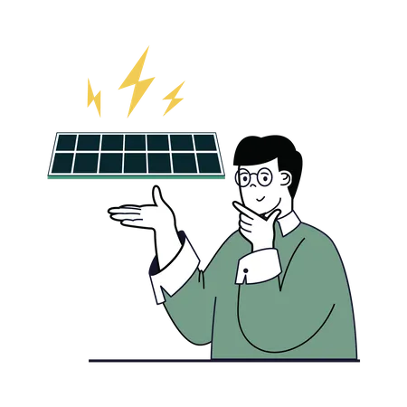 Solar energy  Illustration