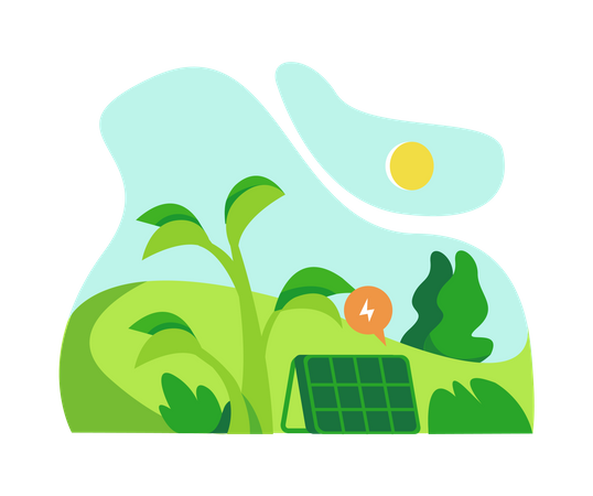 Solar energy  Illustration