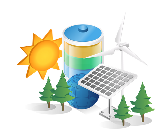 Solar Energy  Illustration