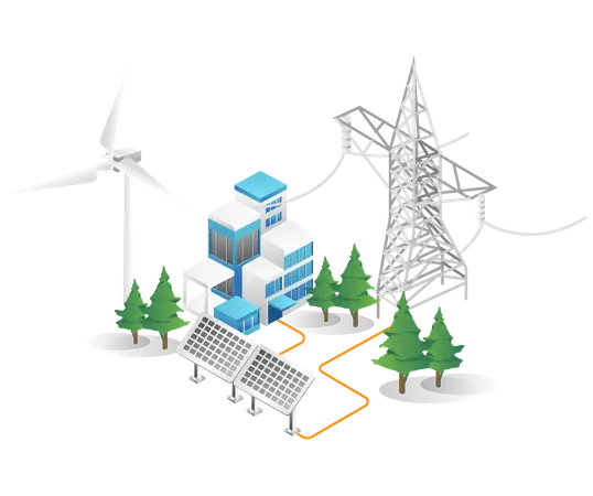 Solar energy  Illustration