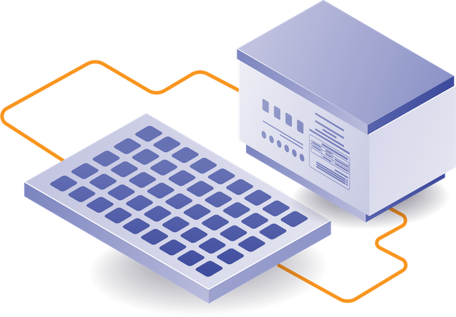 Solar energy is stored in generator  Illustration