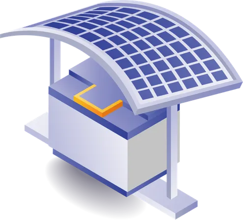Solar energy is used in domestic purposes  일러스트레이션