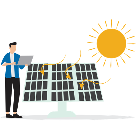 Solar Energy Panels  Illustration