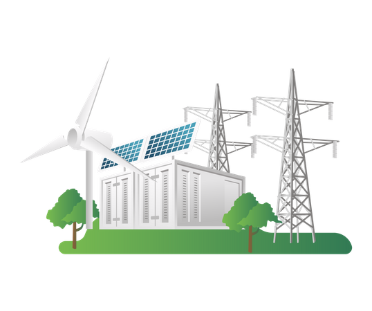 Solar energy storage  Illustration