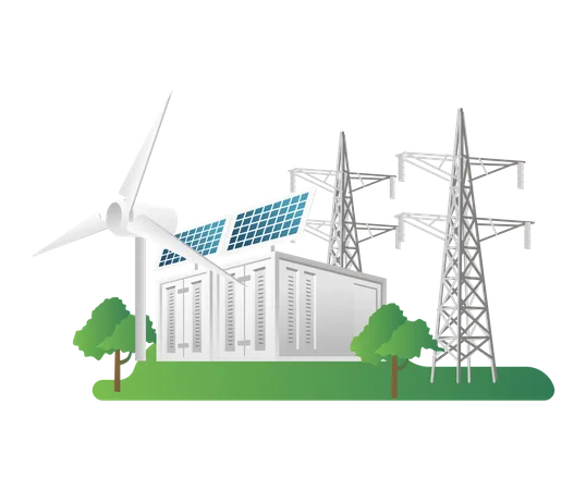 Solar energy storage  Illustration