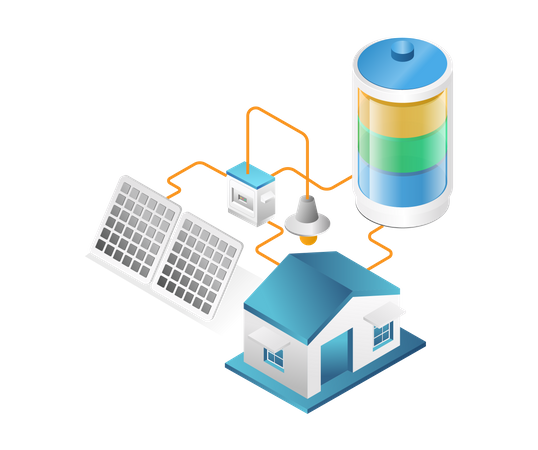 Solar energy storage  Illustration