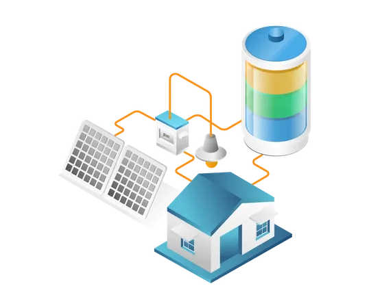 Solar energy storage  Illustration