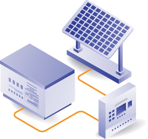 Solar energy storage process  Illustration