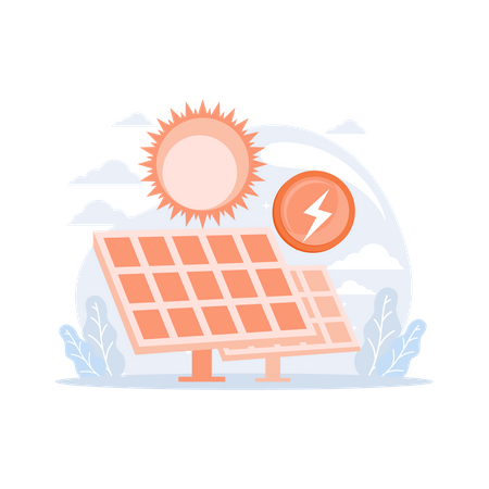 Solar energy technology  Illustration