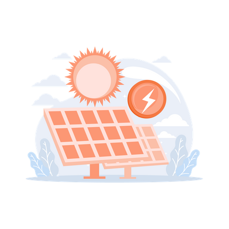 Solar energy technology  Illustration