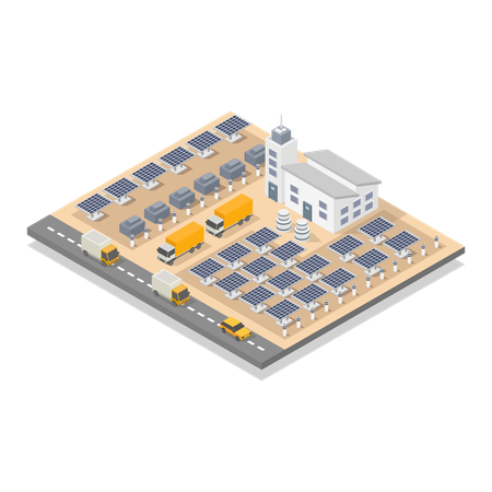 Solar Factory  Illustration