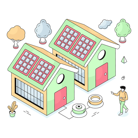 Solar Home  Illustration