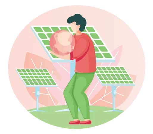 Solar Panel Energy  Illustration