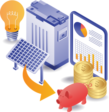 Solar panel energy investment business 1  Illustration