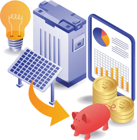 Solar panel energy investment business 1  Illustration