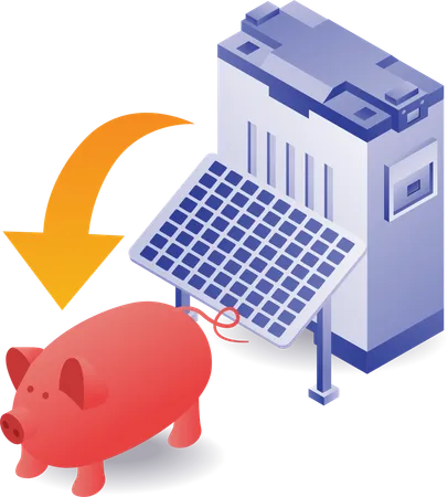 Solar Panel Investment  Illustration