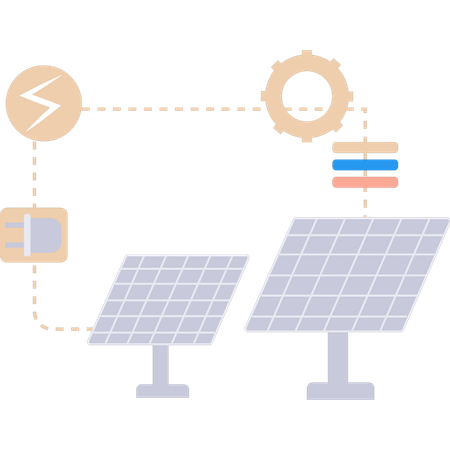 Solar panel is efficient for electricity  Illustration