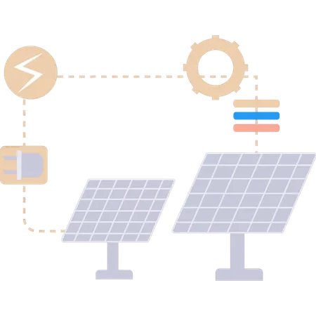 Solar panel is efficient for electricity  Illustration