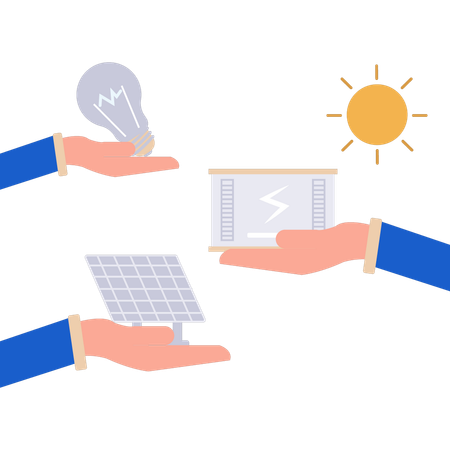 Solar panel services are beneficial for electronic devices  イラスト