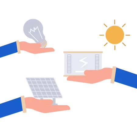 Solar panel services are beneficial for electronic devices  イラスト