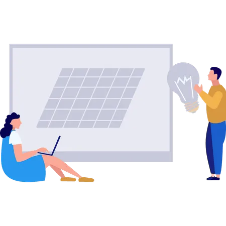 Solar panel services are beneficial for online electronic devices  イラスト