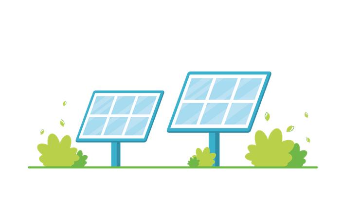 Solar panels  イラスト