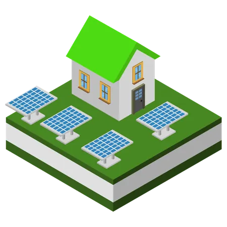 Solar Panels  Illustration