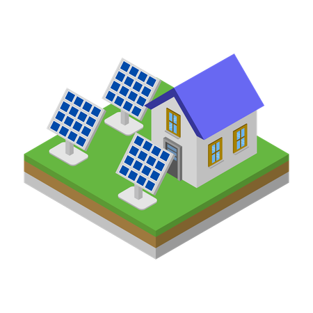 Solar Panels  Illustration