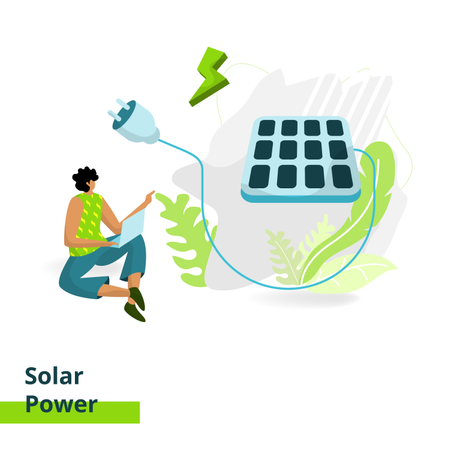 Solar Power  Illustration