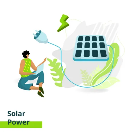 Solar Power  Illustration