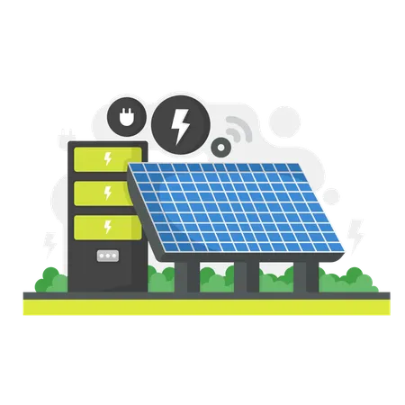 Solar Power Plant  Illustration