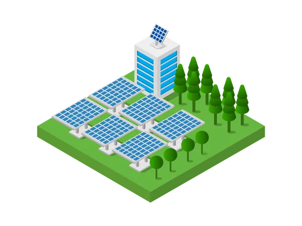 Solar power plant  Illustration