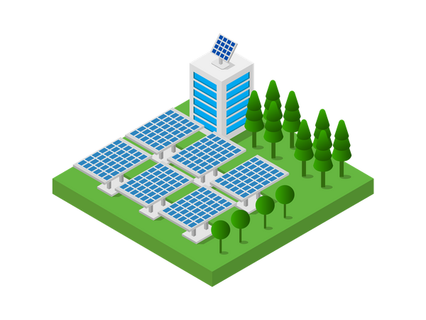 Solar power plant  Illustration